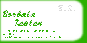 borbala kaplan business card